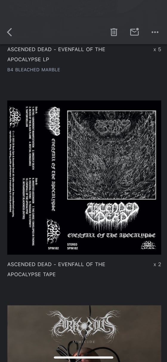 Image of Ascended Dead - Evenfall Of The Apocalypse Cassette