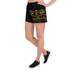 BOSSFITTED Black and Yellow Women's Athletic Short Shorts