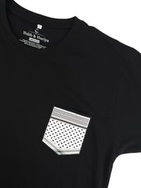 Image 4 of Keffiyeh pocket T-Shirt  Black 