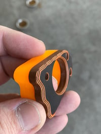 Image 3 of Black and orange g10 fancy cuts and orange glow thick 