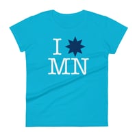 I [STAR] MN Fem Fit T-shirt (Light Blue w/ Dark Blue star)