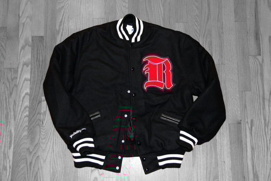 Image of RJe Clothing LIMITED RED "R" Varsity Jacket