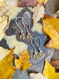 Image 2 of Simple Long Citrine Earrings