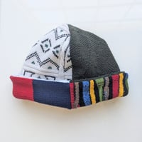 Image 3 of Upcycled Reversible Beanie Cotton Blend 29