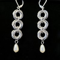 Image 1 of FLORA Mobius Chainmail Earrings