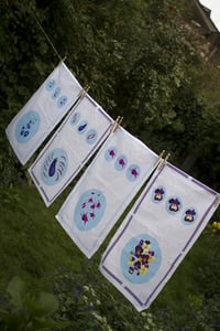 Image of Tea Towels, set of four assorted designs £12 each or set of four for 