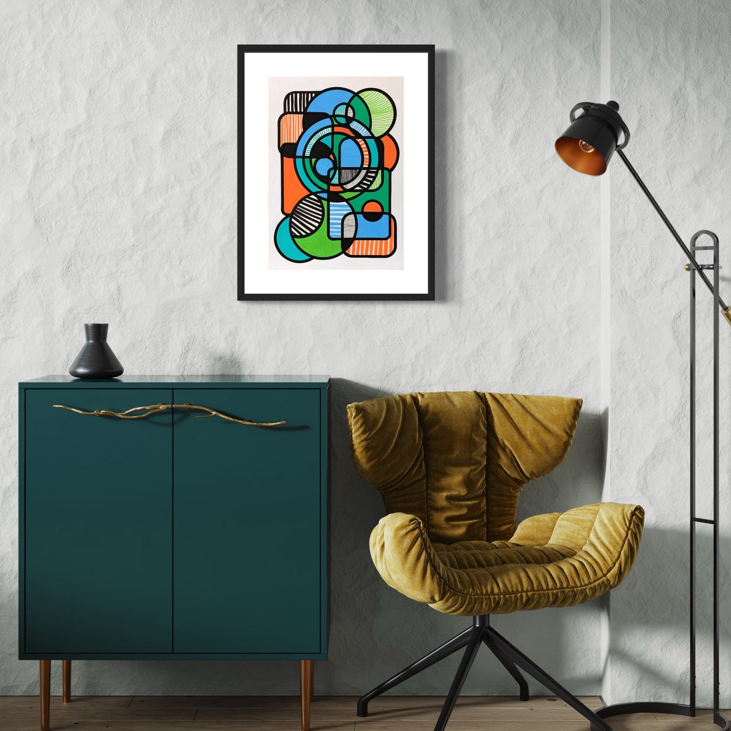 Image of 'New Growth' A3 Acrylic Painting on Paper Unframed