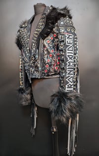 Image 10 of MAIDEN BOOK OF SOULS FRINGED BIKER JACKET 