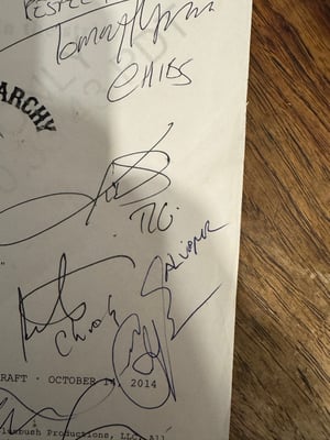 Image of Sons of Anarchy series finale signed by cast