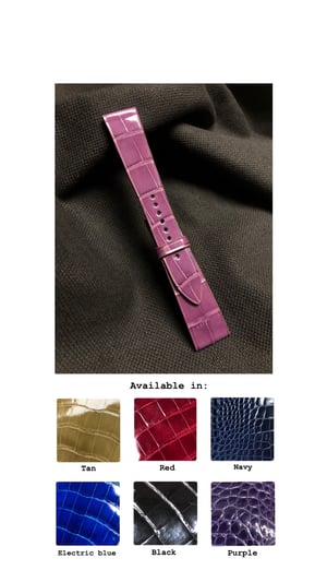 Image of Glazed Pink Alligator Watch Strap