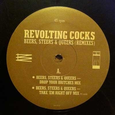 REVOLTING COCKS-Beers, Steers & Queers Remix 12"/ Rare-STILL SEALED