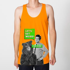 Image of Let's Get Weird Neon Orange Tank + Shades