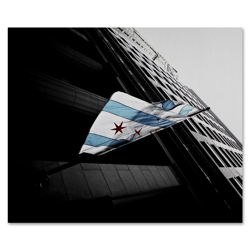 Image of Chicago Flag Metal