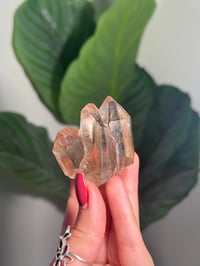 Image 2 of SELF STANDING NATURAL TRIPLET SMOKEY QUARTZ POINT -BRAZIL- B