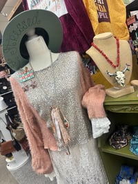 Image 3 of Blessed not Stressed Sage Green Hat