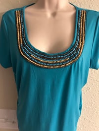 Image 2 of Large Miss Tina Beaded top #598*10 ( Gently Used)