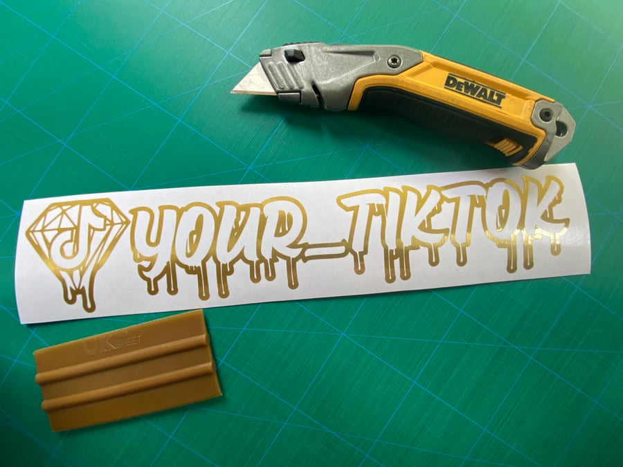 Image of 14" Custom Tiktok Decal