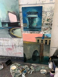 Image 4 of Painting / maleri / "Christianshavn – Malerdrømme og tankestreger – Kulturtårnet"