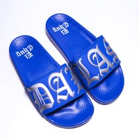 Image 2 of DALLAS BLUE/GREY SLIDES (NOW SHIPPING)