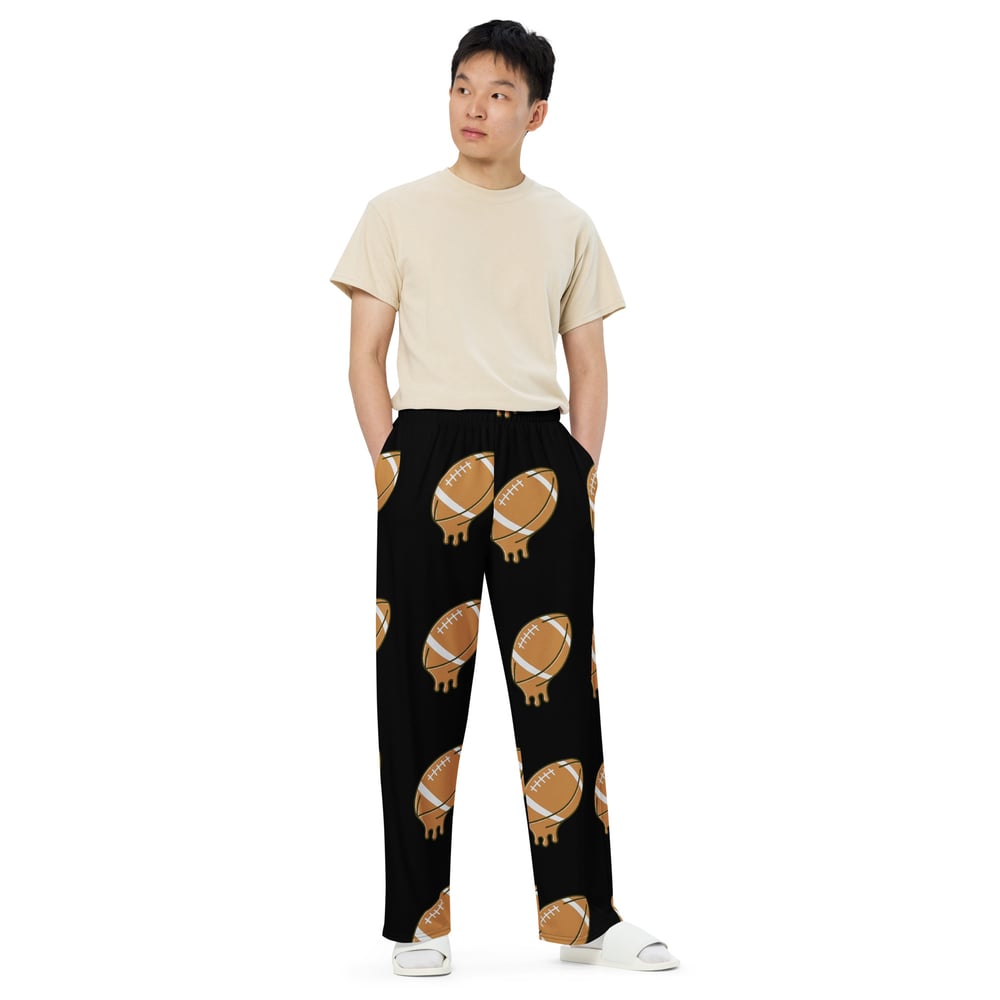 Image of Football All-over print unisex wide-leg pants