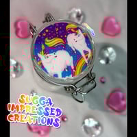 Image 2 of Lisa Frank Unicorns Mini Glass Stash
