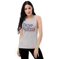 Image 4 of Trump Vance 24 MAGA Ladies’ Muscle Tank