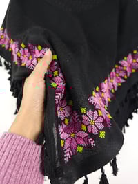 Image 1 of Bethlehem Star Tatreez @hirbawi Keffiyeh- hand stitched embroidery Palestine