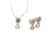 Image of Silver Flower Necklace and Earrings