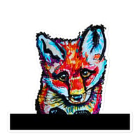 Image 1 of Watercolor Fox Sticker