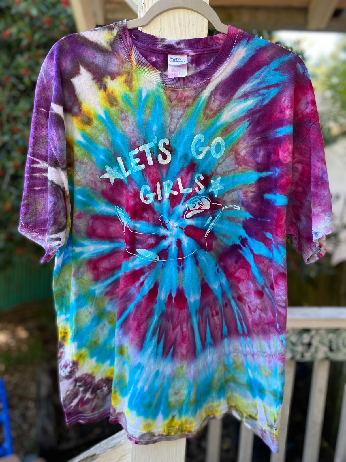 Image of XL Let's Go Girls Tie Dye Shirt 3