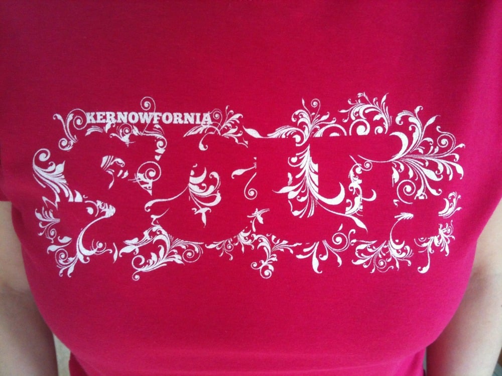 Image of Ladies & Mens - Kernowfornia SOUL: T-shirt (Pink, white or brown)