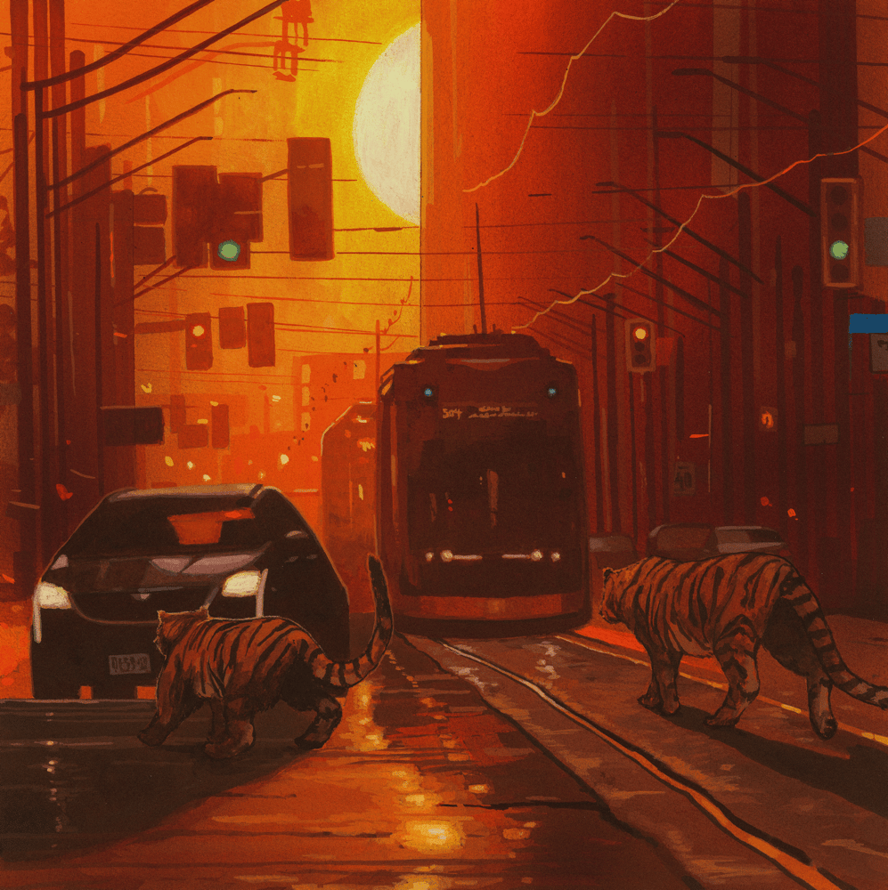 Image of -tiger, tiger, unchained melodies- (study)