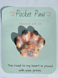 Image 2 of Pocket Paw – Fused Glass Paw Print Gift