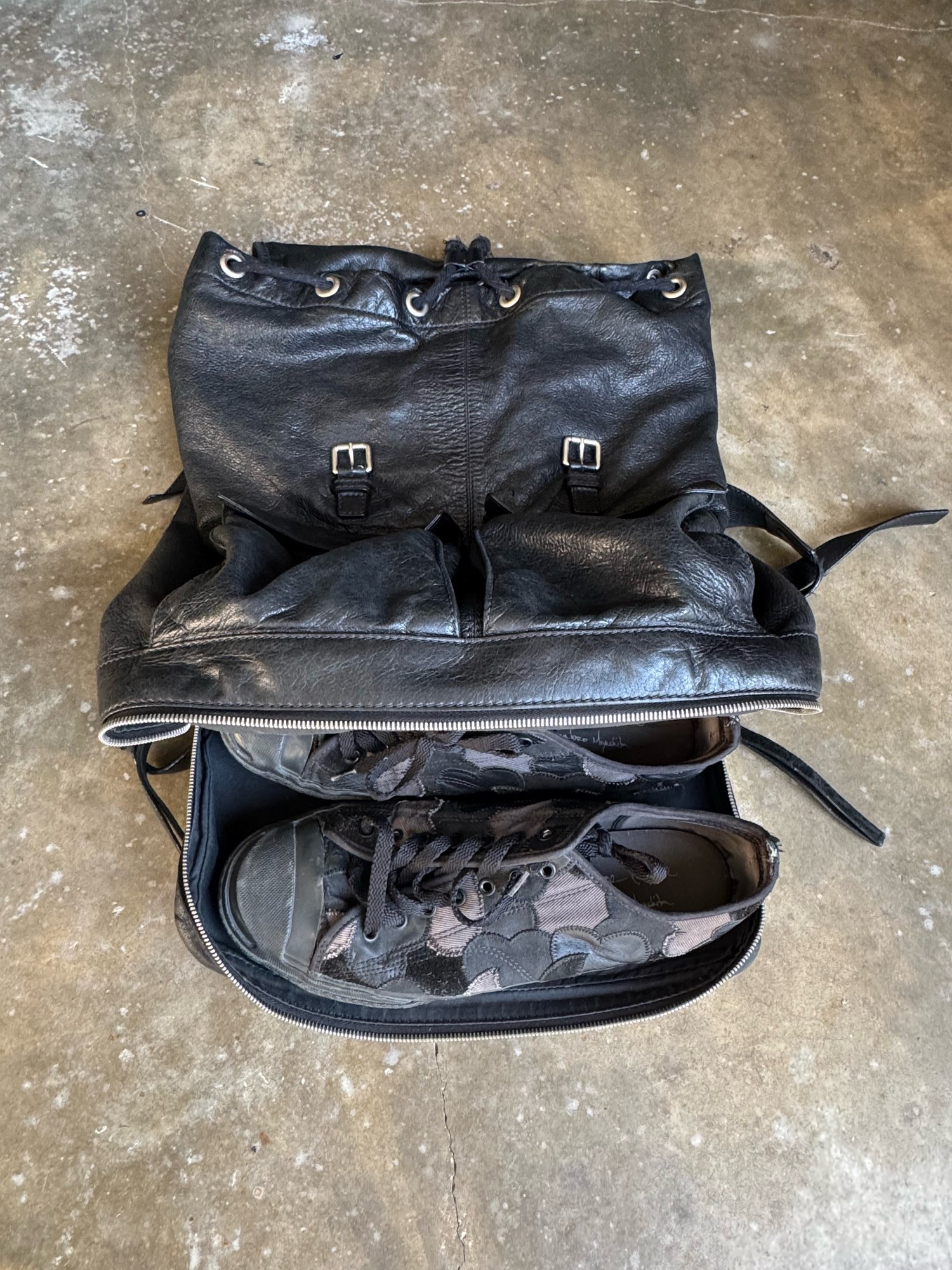 Image of Balenciaga Leather Rucksack CityBag
