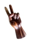 huge early 70s handcarved PEACE statue