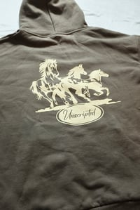 Image 3 of Horses Hoodie - Faded Brown/Cream