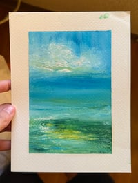 Image 2 of “Open Ocean” oil painting on paper 6 x 8 inches
