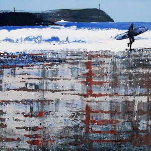 Image of Polzeath Beach, Winter Reflections.