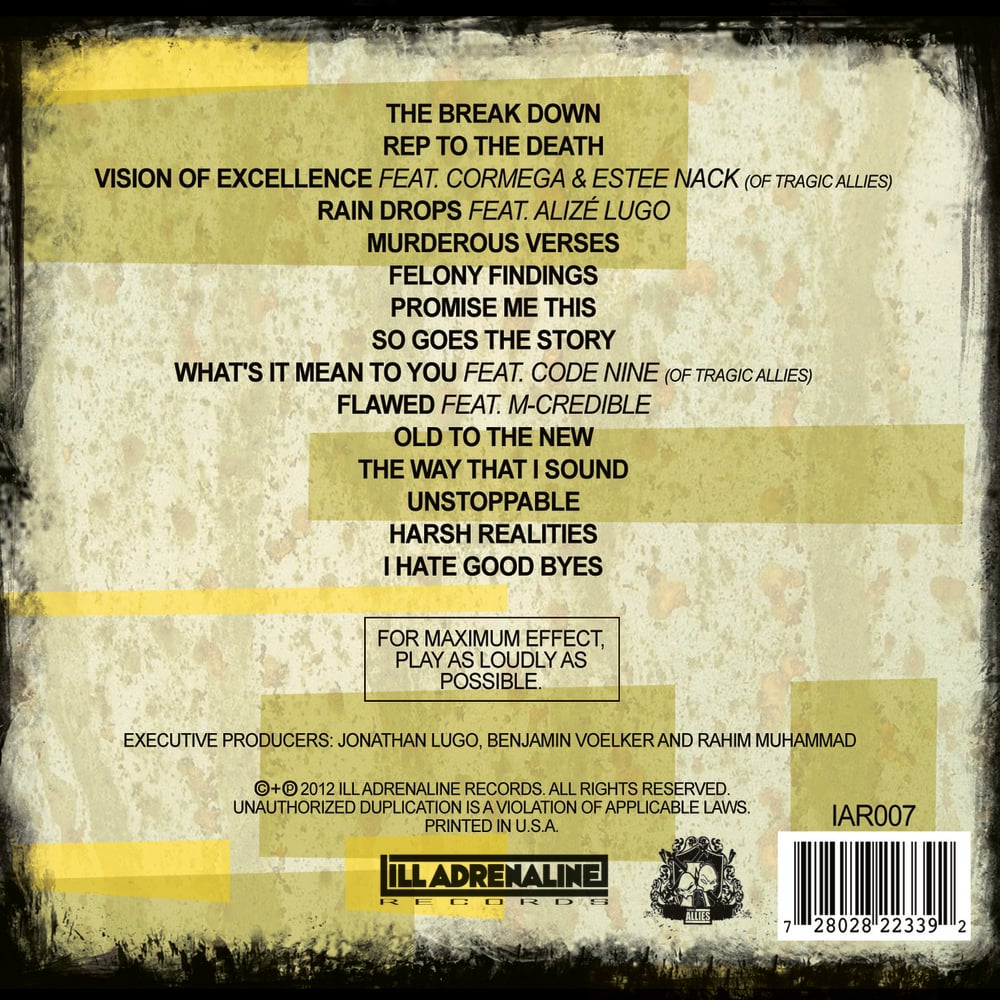 ILL ADRENALINE RECORDS — The Purpose Of Confidence CD