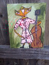 Image 1 of Fox Playing Stand Up Bass 