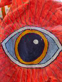 Image 3 of Wanderlust - Velvet evil eye protection jacket - Coral 6- 14 uk