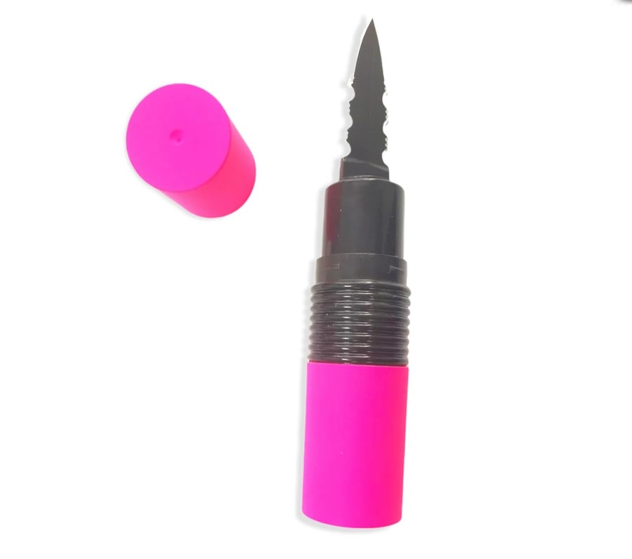 Image of Pucker-Up Lipstick Knife (HOT PINK )