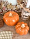 Ceramic Orange Pumpkins ( Set or Singles )