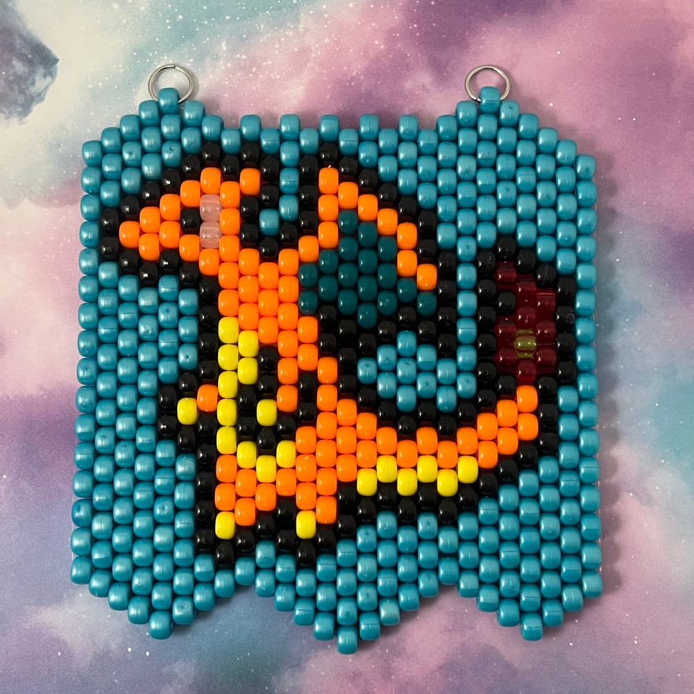 Image of Charizard Beaded Kandi Tapestry