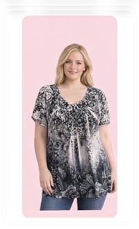 Image 1 of New XL Unity Bedazzled Petite top #694*8