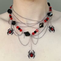 Image 2 of Spiders and Spiderwebs Necklace