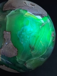 Image 20 of Large Volcano Agate Sphere UV #2112