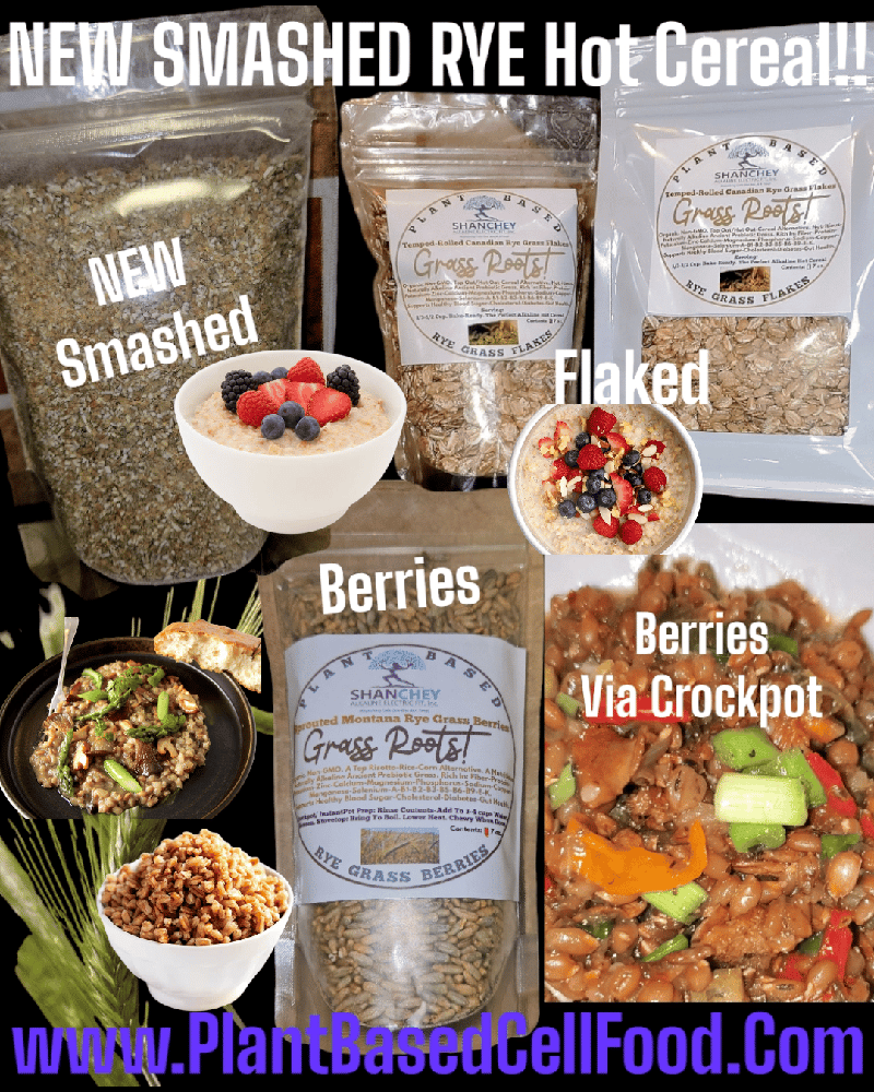 RYE. GRASS ROOTS! Rolled Flakes-Whole/Smashed Heirloom Berries. Cholesterol-Diabetes