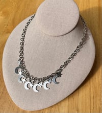 Image 1 of Moon and Star Charm Necklace 