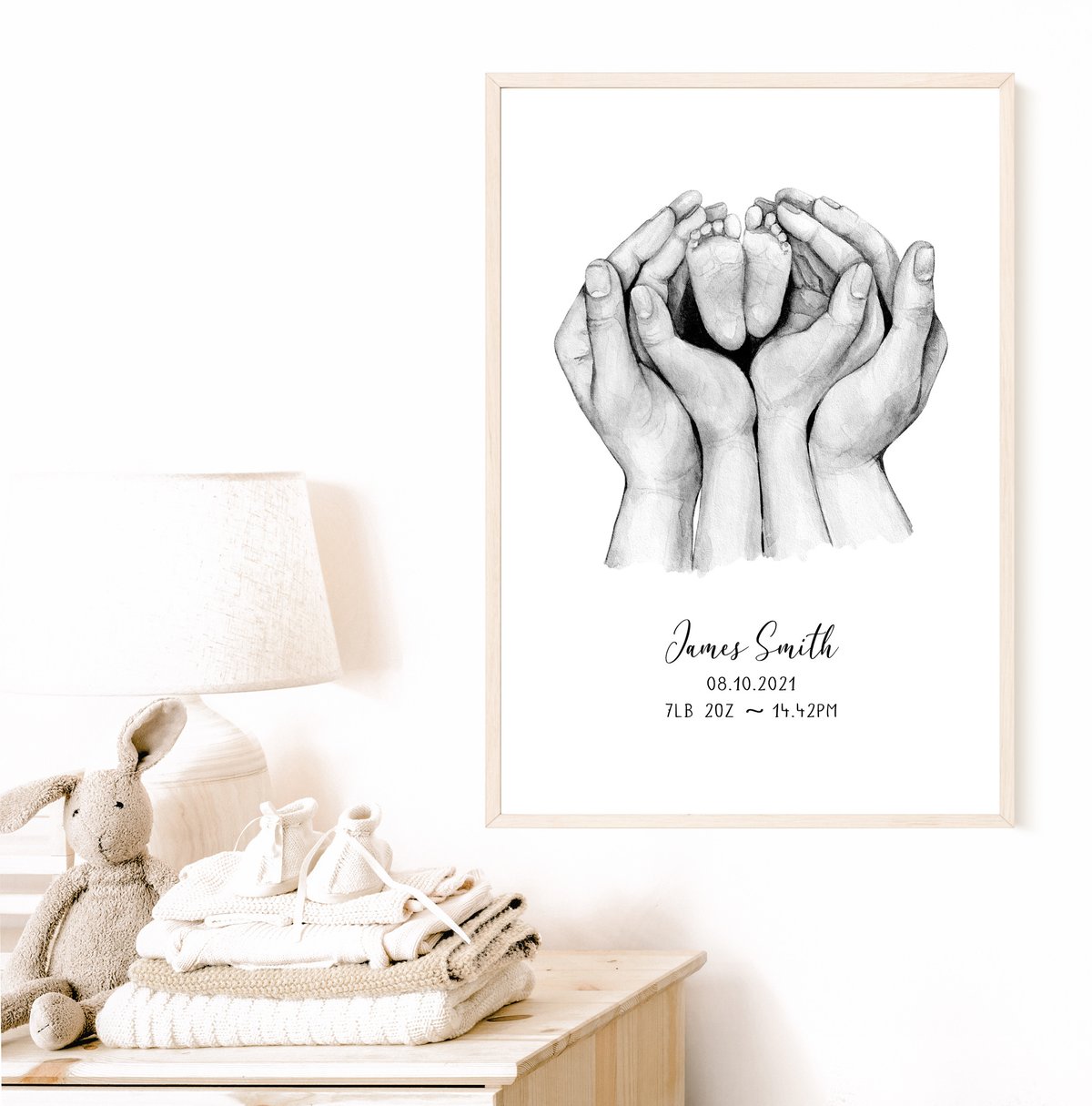 Family New Born Hands Print
